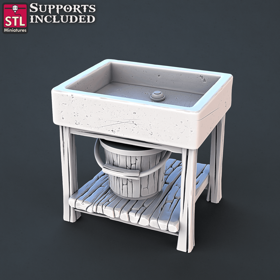 3D Printed STL Miniatures Veterinarian Set | 28 - 32mm War Gaming D&D - Charming Terrain