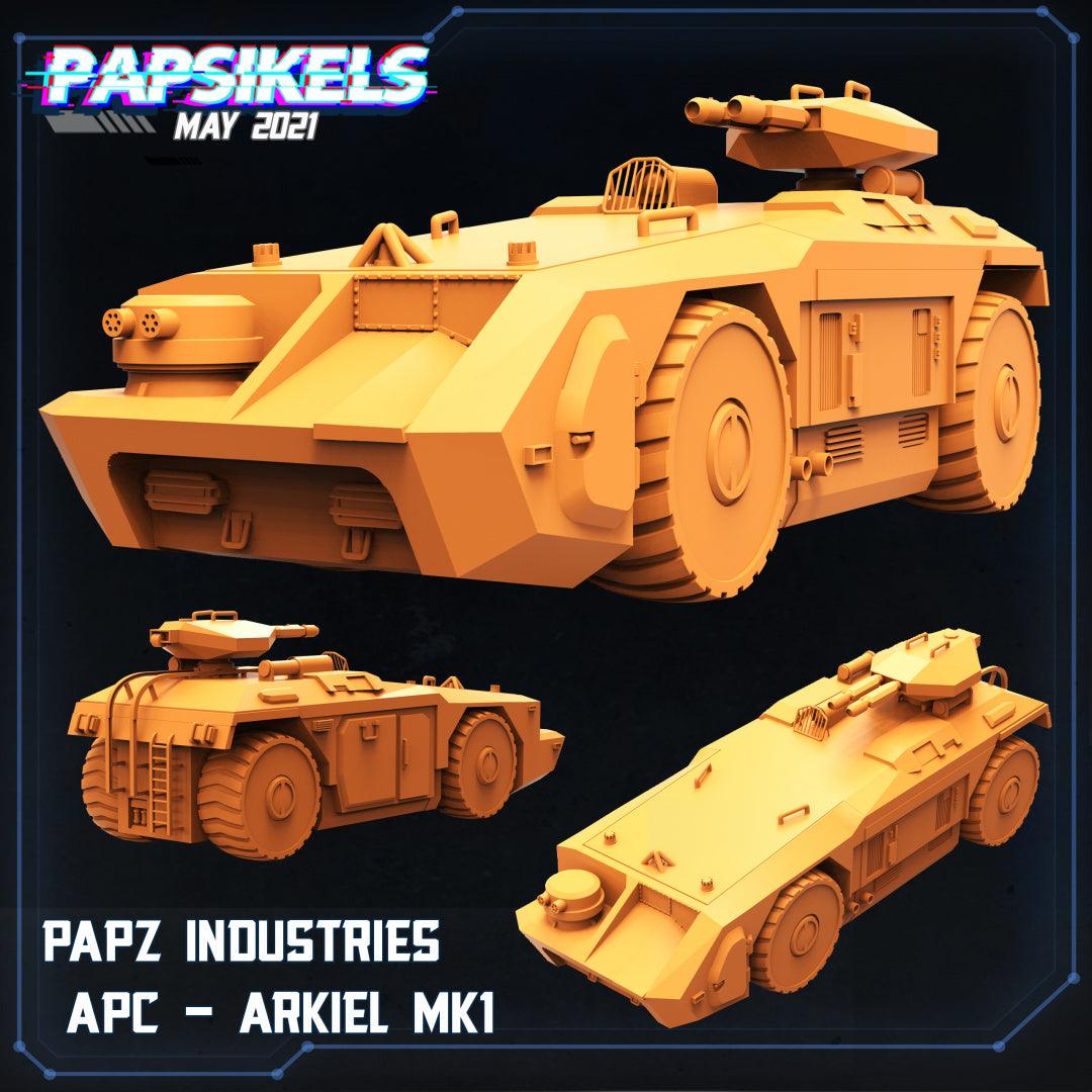 Charming Terrain 3D printed terrain (28mm) 3D Printed Papsikels Cyberpunk Sci-Fi Papz Industries Apc - Arkiel Mk1 - 28mm 32mm