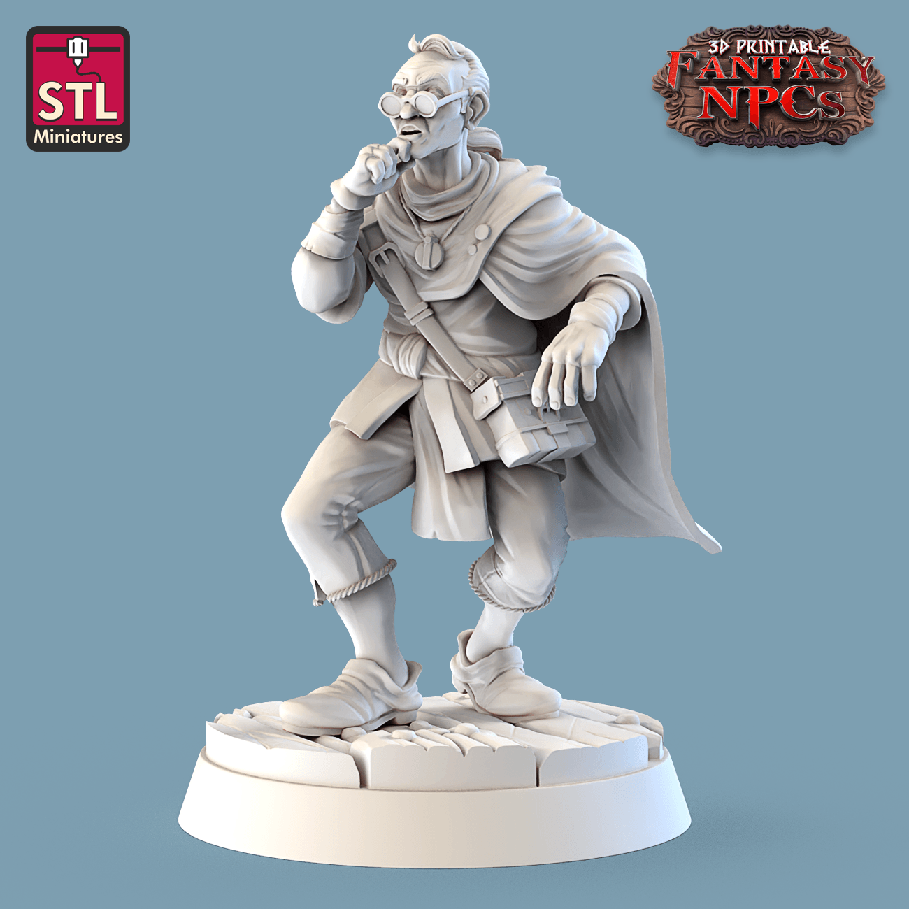 Charming Terrain 3D printed terrain (28mm) Male Customer 3D Printed STL Miniatures SG4 Individual Characters Set Fantasy NPC 28mm - 32mm War Gaming D&D