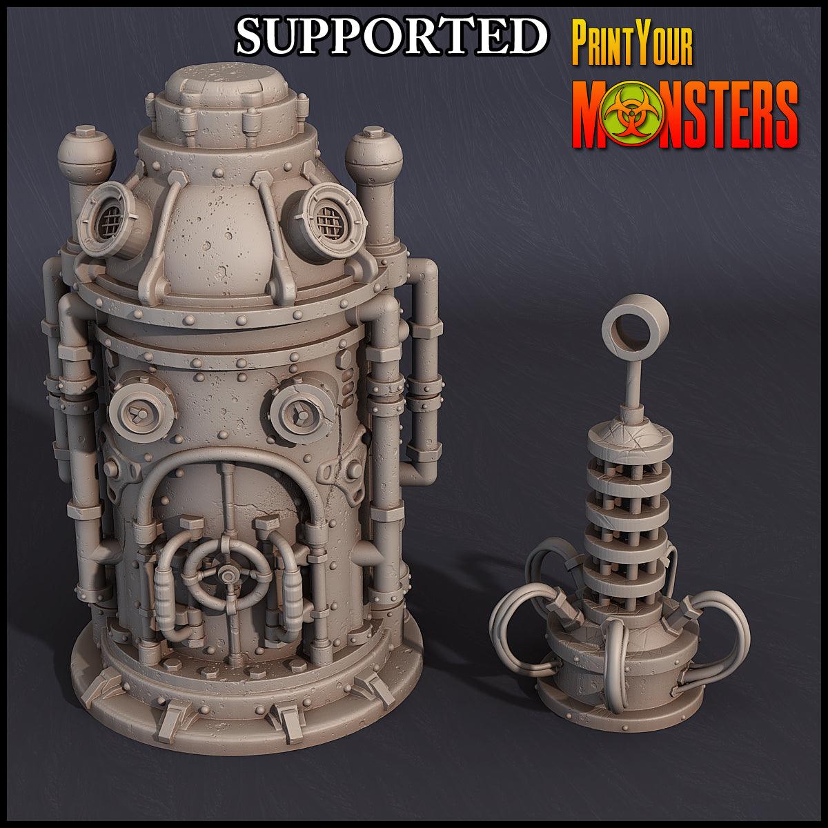 Charming Terrain 3D printed terrain 3D Printed Print Your Monsters Horrifying Laboratory Terrain Pack 28mm - 32mm D&D Wargaming