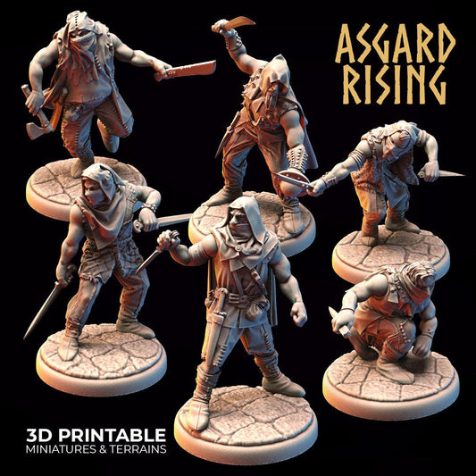 Charming Terrain 3D printed terrain Full Set (28mm) 3D Printed Asgard Rising Bandit Rogues Modular Warband 28mm - 32mm Ragnarok D&D
