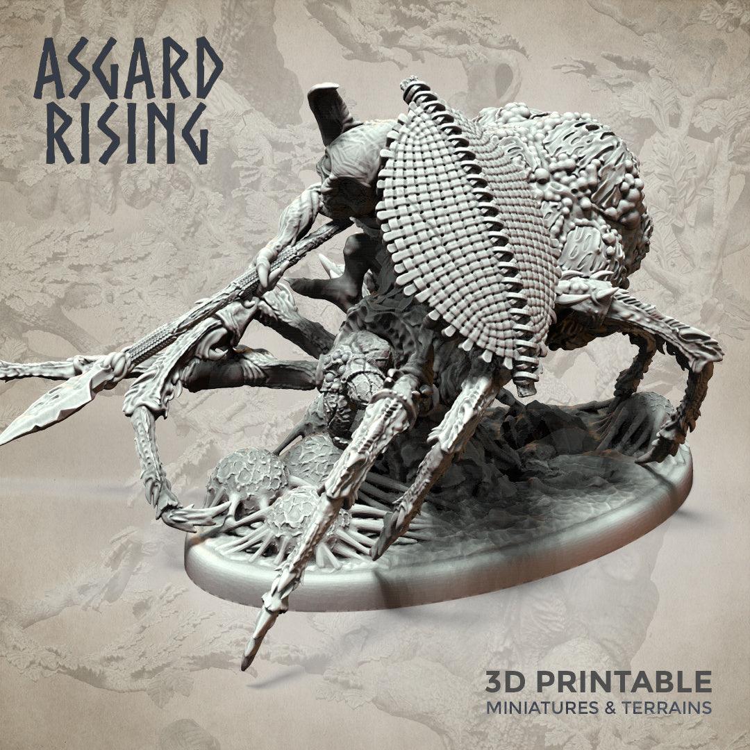 Charming Terrain 3D printed terrain Goblin Spider Rider 8 3D Printed Asgard Rising Goblin Spiders Riders Set 32mm Ragnarok D&D