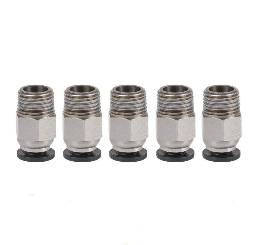 5 x 3D Printer PC4 - M6 Connector 1.75mm PTFE Tube Quick Coupler - Charming Terrain